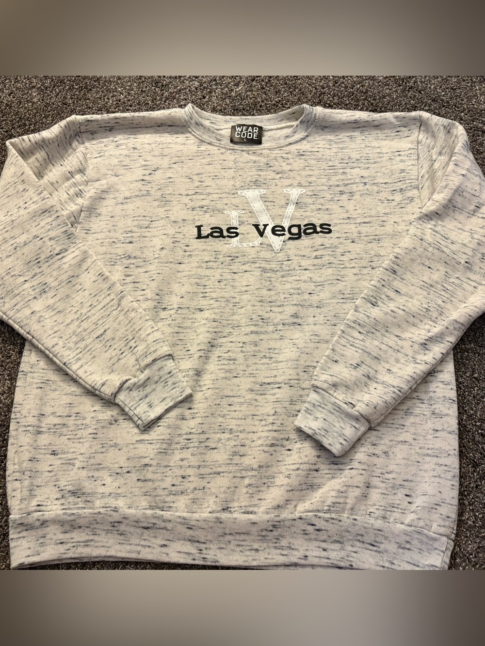 Women's Las Vegas Heather Gray Crewneck Sweater